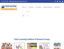 Tablet Screenshot of earlylearningcoalitionsarasota.org